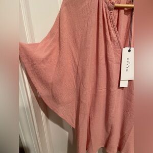 Maven West 100% Cotton Coral/Pink Textured Top